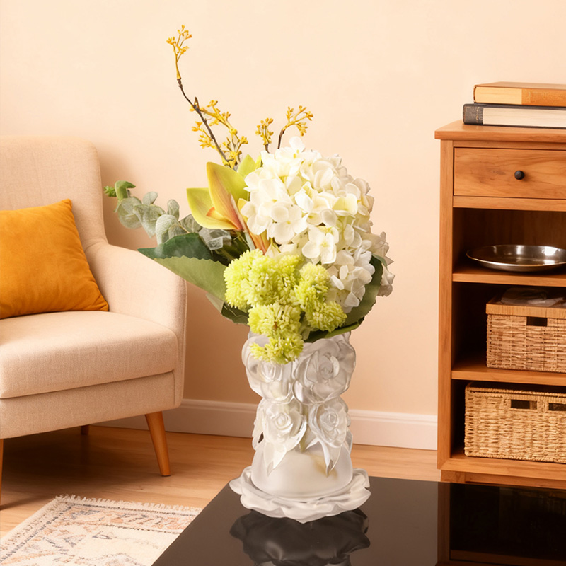 Lost-Wax Støpeprosess Glass Home Decor Krystallglass Vase 