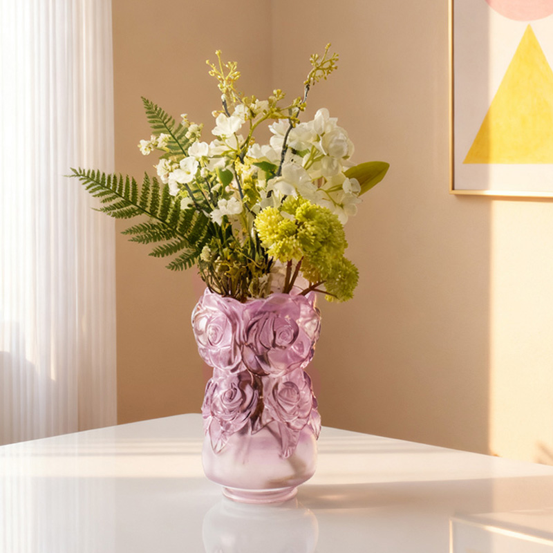 Lost-Wax Støpeprosess Glass Home Decor Krystallglass Vase