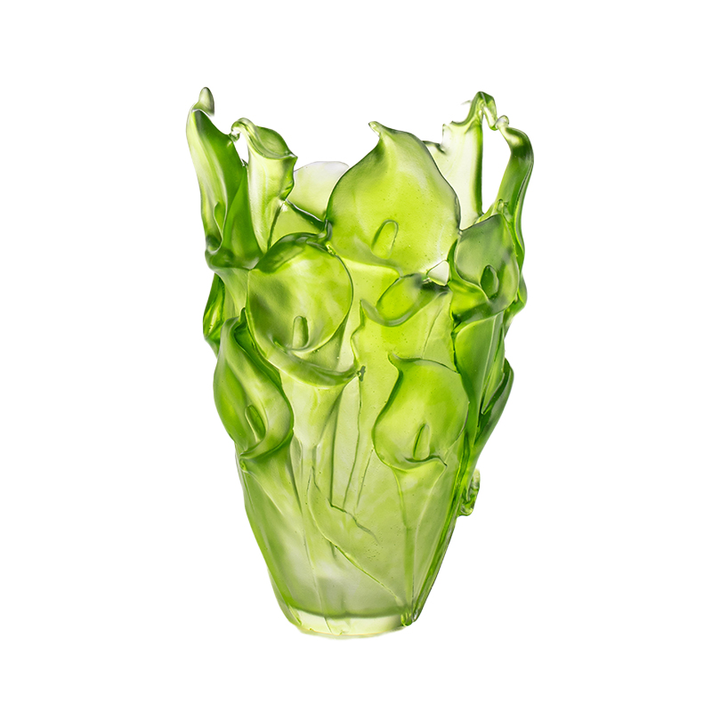 Voksstøpt glassvase til stuen Blomsterarrangement Krystallglass Kunstnerisk bevart blomsterholder Hjem Spisebord Dekorativ ornament Calla Lily Vase