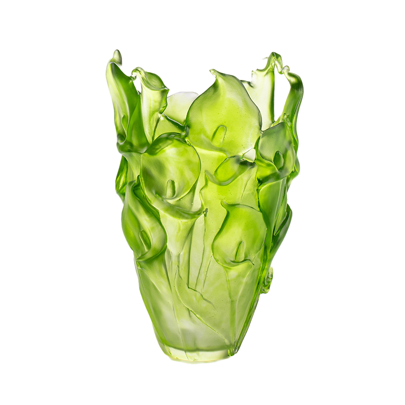 Voksstøpt glassvase til stuen Blomsterarrangement Krystallglass Kunstnerisk bevart blomsterholder Hjem Spisebord Dekorativ ornament Calla Lily Vase