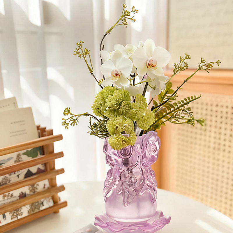 Lost-Wax Støpeprosess Glass Home Decor Krystallglass Vase