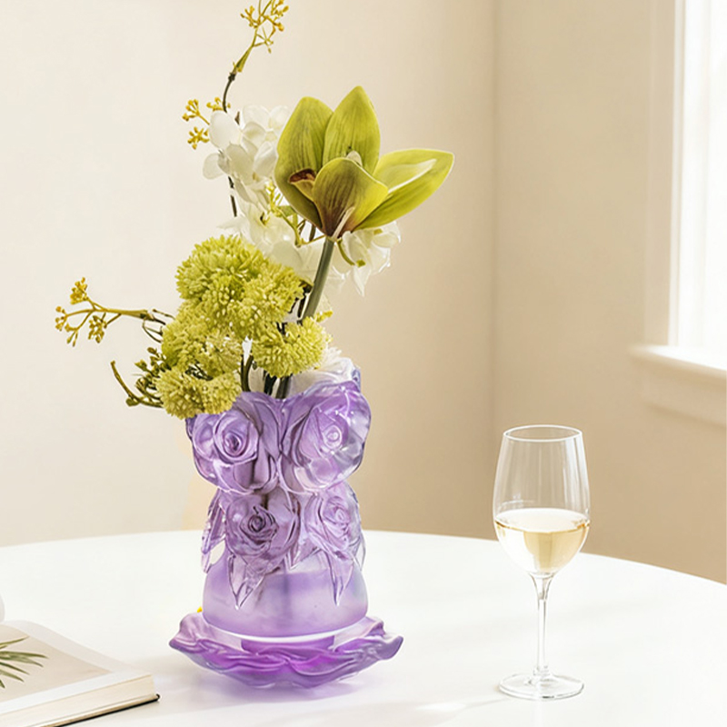 Lost-Wax Støpeprosess Glass Home Decor Krystallglass Vase