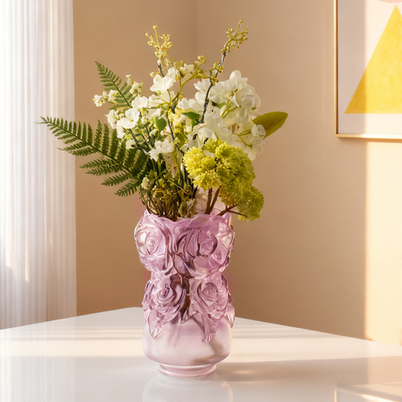 Lost-Wax Støpeprosess Glass Home Decor Krystallglass Vase