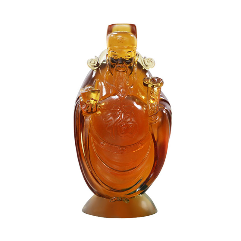 Glassguden for rikdom, ornamenter