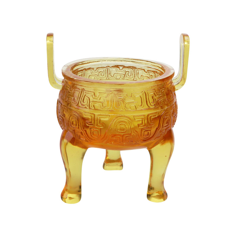 Gyldenfarget glasur stativ ornamenter