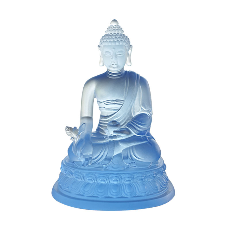 Farget glasur Medisin Buddha statuer