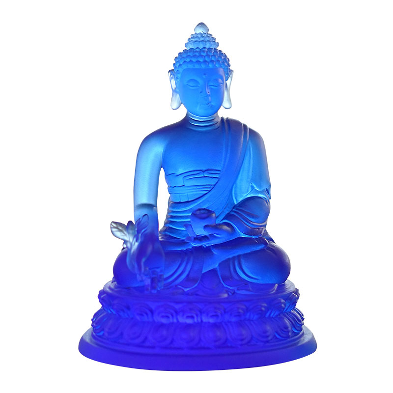 Farget glasur Medisin Buddha statuer
