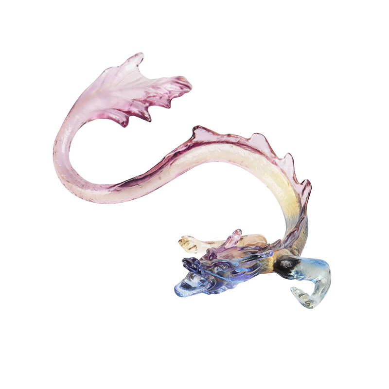 Golden Dragon Glass Røkelsesholder