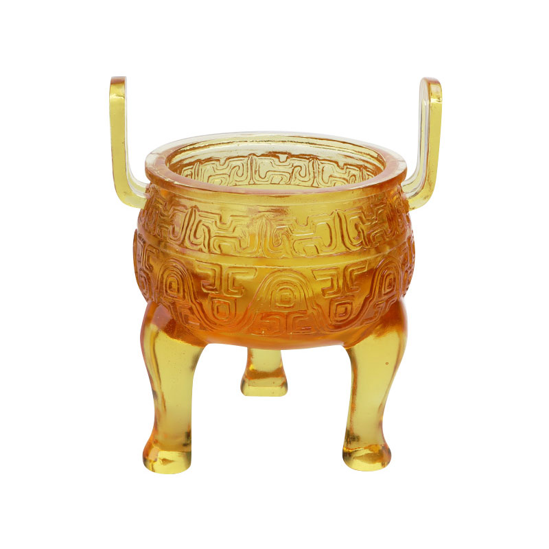 Gyldenfarget glasur stativ ornamenter