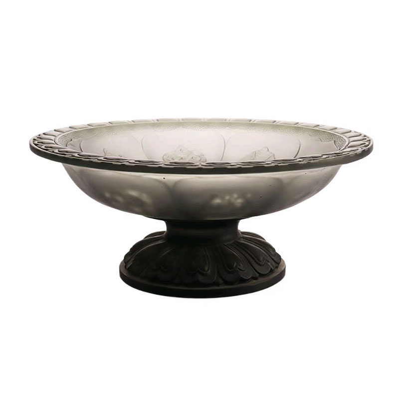 Grå farget fruktskål med glasur