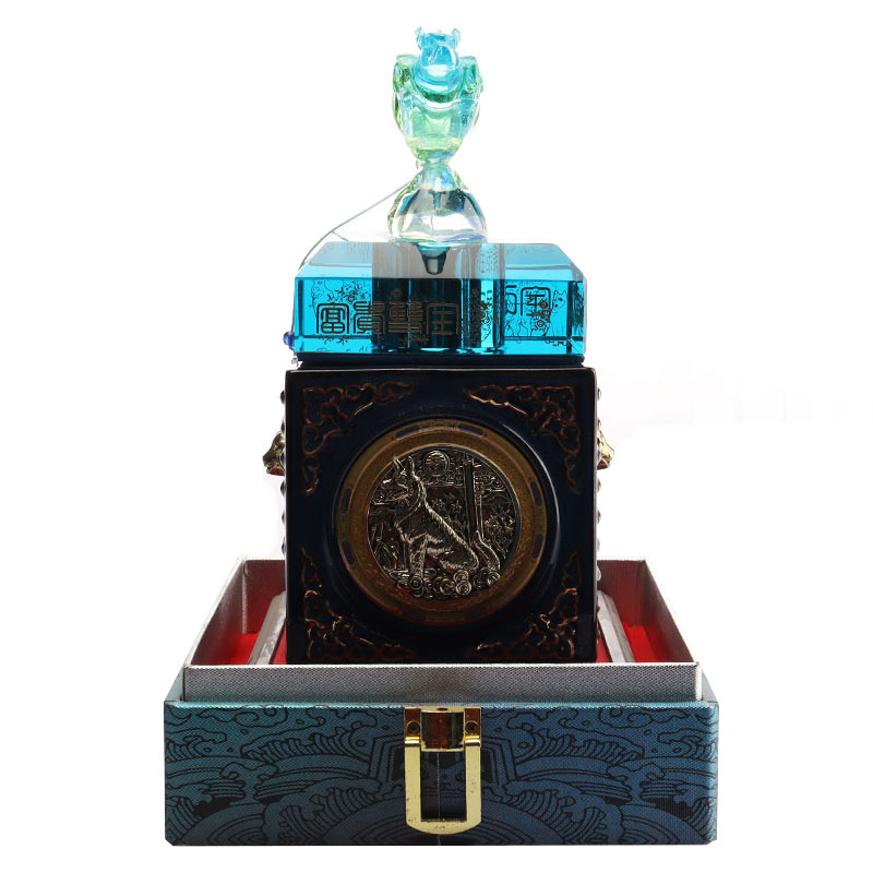 Blå hjort flaskekork dekorative ornamenter glass vinflaske redskaper