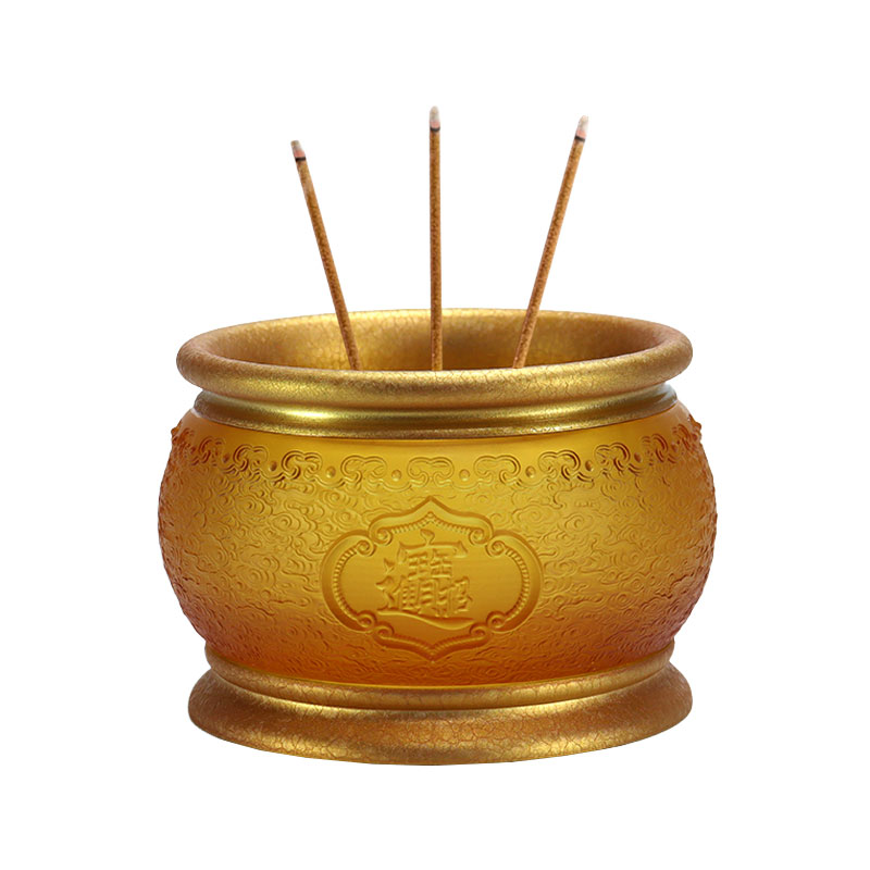 Glassoffer til buddhisttempelet for å bringe rikdom og skatter