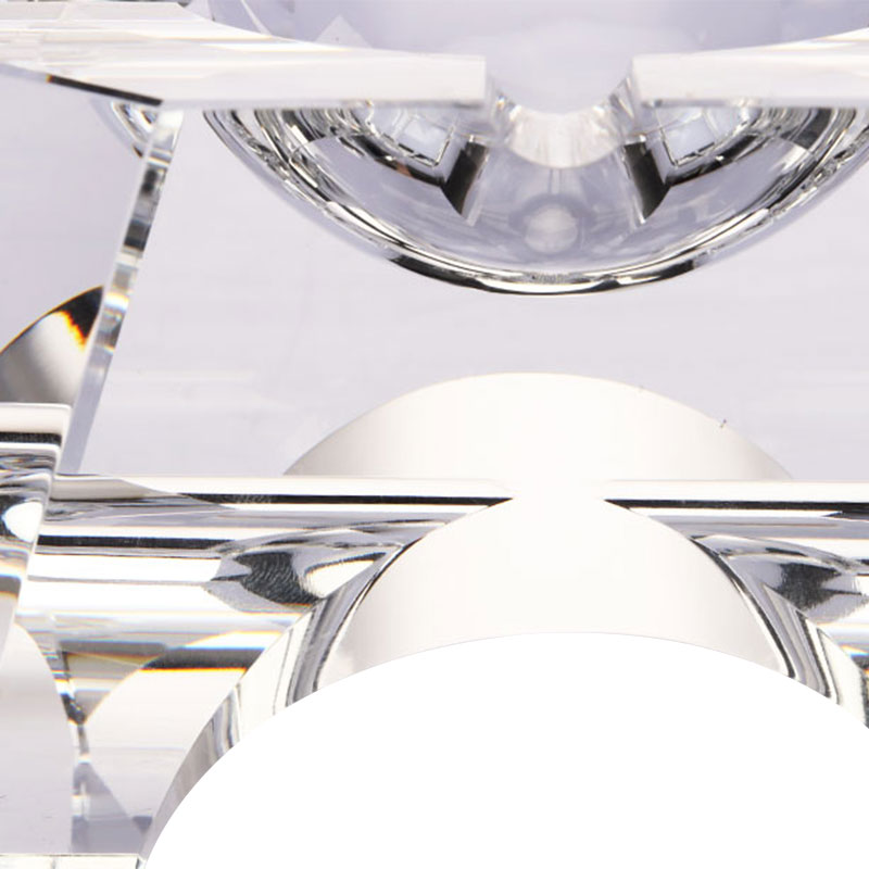 Enkel geometrisk design gjennomsiktig askebeger i glasskrystall