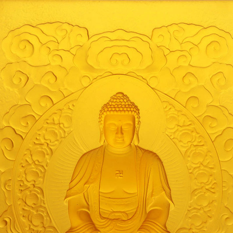 Amitabha Buddha Liuli dekorativ murstein