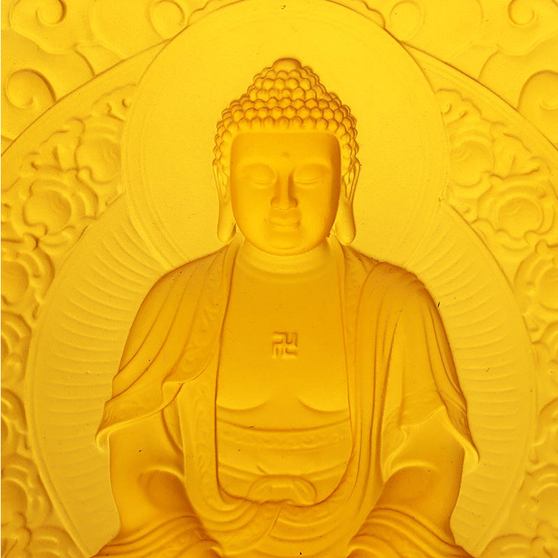 Amitabha Buddha Liuli dekorativ murstein