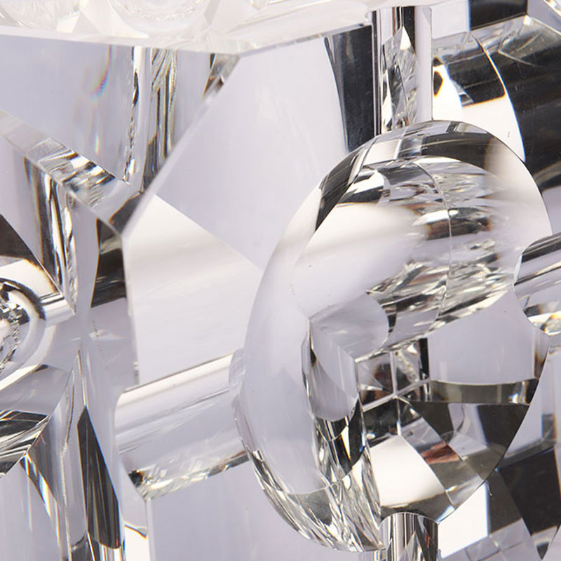 Enkel geometrisk design gjennomsiktig askebeger i glasskrystall