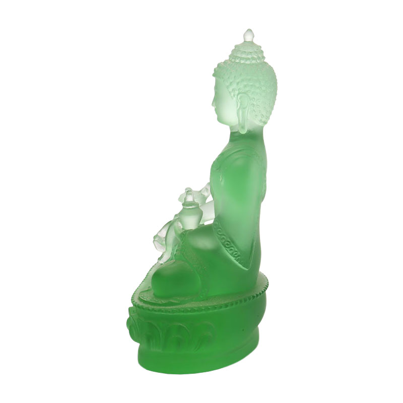 Fargerik Liuli Crystal Medicine Buddha-statue
