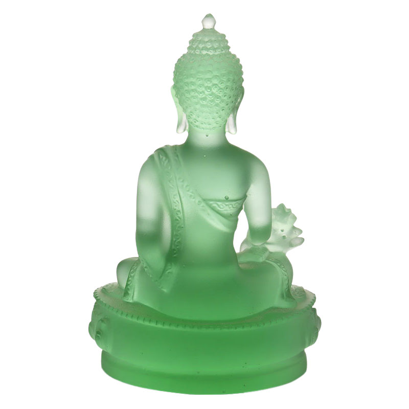 Fargerik Liuli Crystal Medicine Buddha-statue