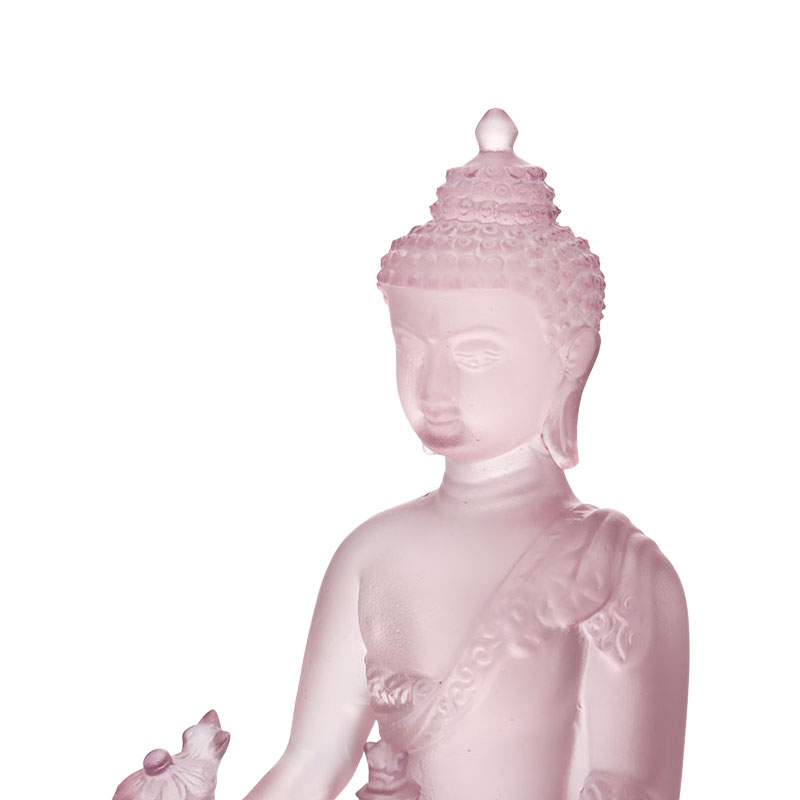 Fargerik Liuli Crystal Medicine Buddha-statue