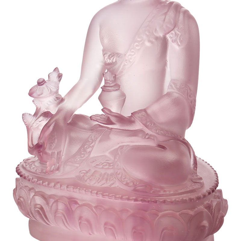 Fargerik Liuli Crystal Medicine Buddha-statue