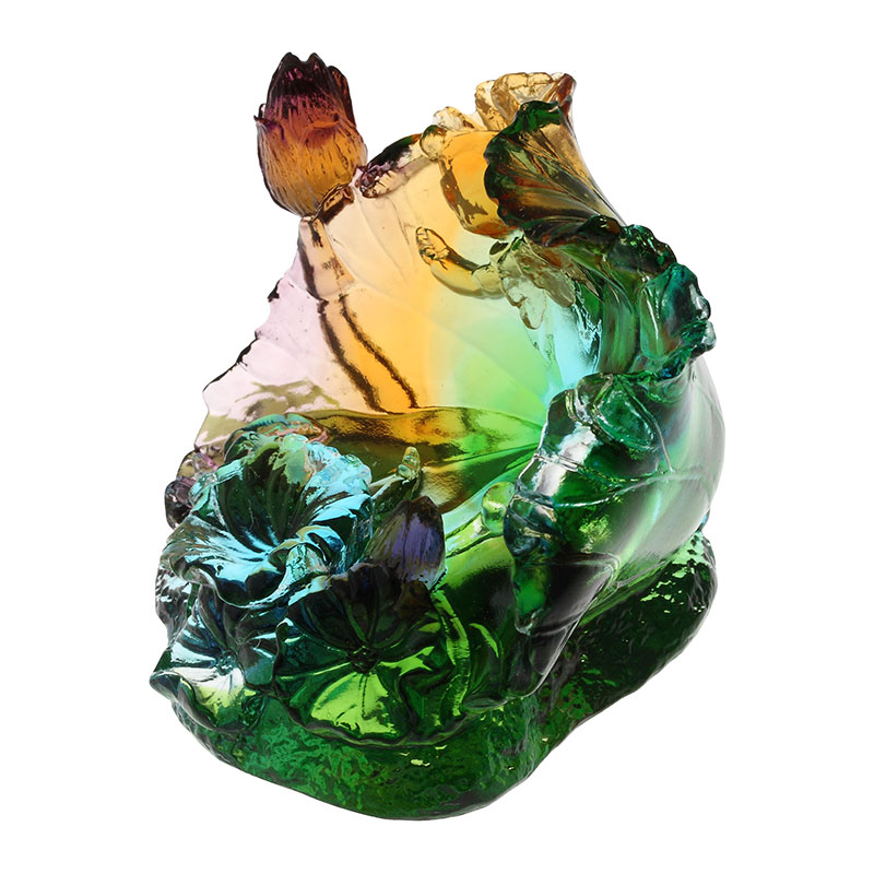 Lotus blad glass skulptur ornamenter