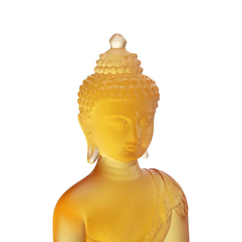 Fargerik Liuli Crystal Medicine Buddha-statue