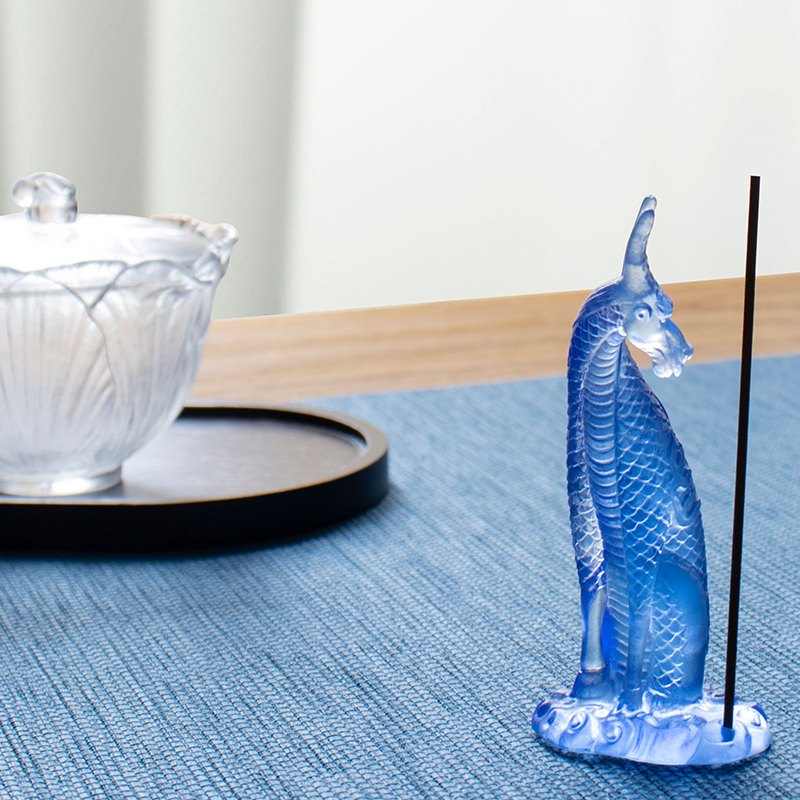 Kirin røkelsesholder i glass