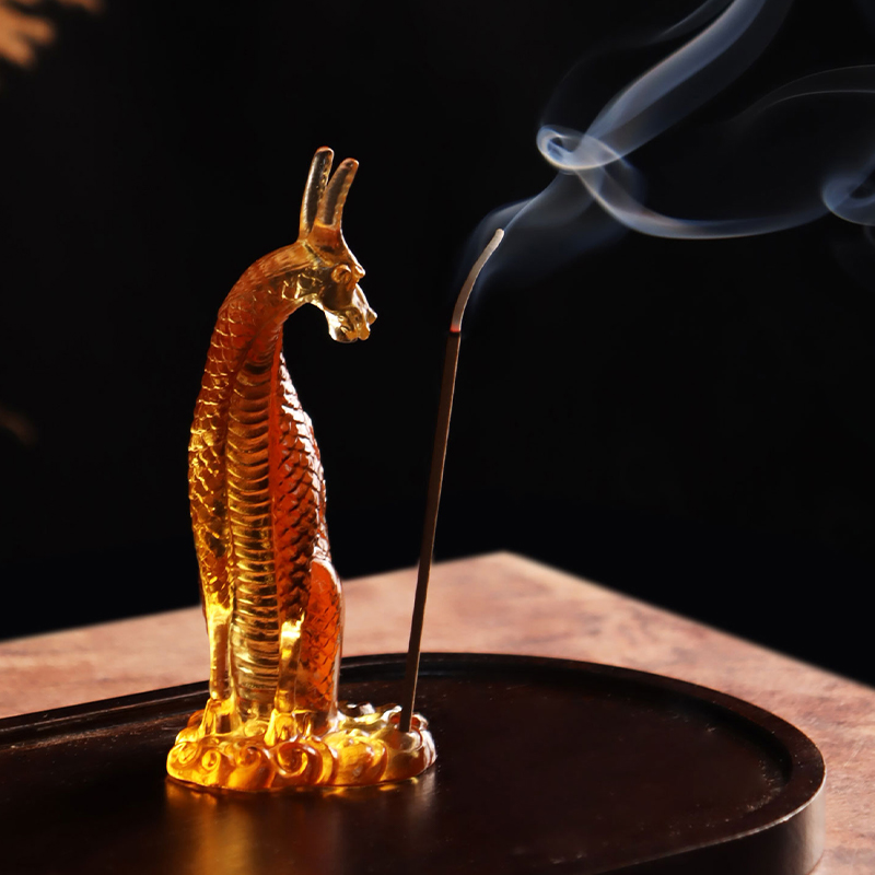 Kirin røkelsesholder i glass