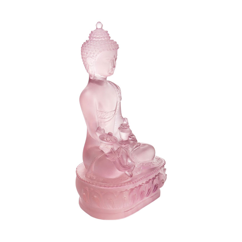 Fargerik Liuli Crystal Medicine Buddha-statue