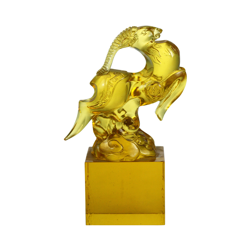 Gull gjennomsiktig saueformet glass krystallforsegling