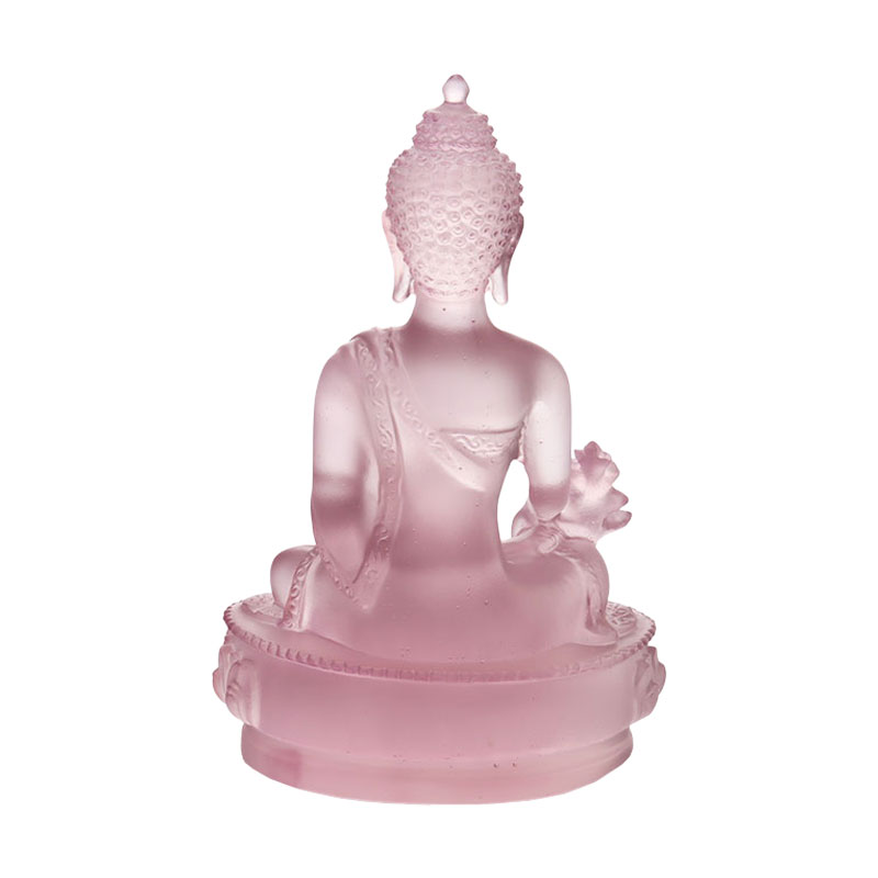 Fargerik Liuli Crystal Medicine Buddha-statue
