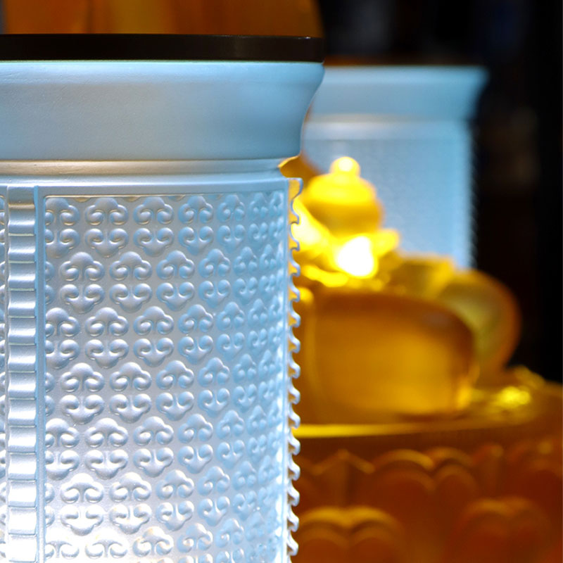 Lyseblå Ruyi-serie Buddhistiske alteroffer i glass