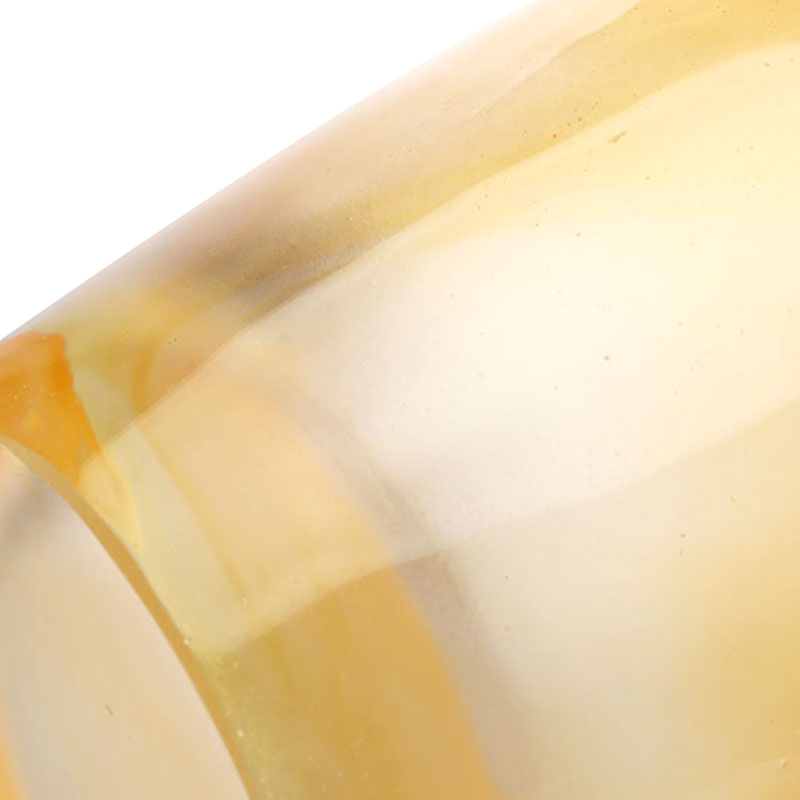 Ravfarget glassvase preget med hveteører